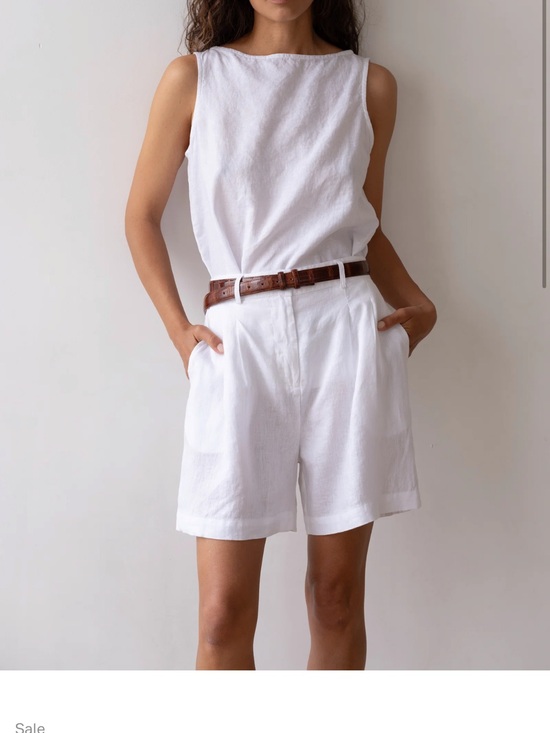 DONNI. Pants - DONNI The Linen Pleated Short - size S NWT
